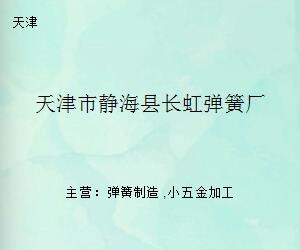 天津市静海县长虹弹簧厂 匠心铸造，弹性未来